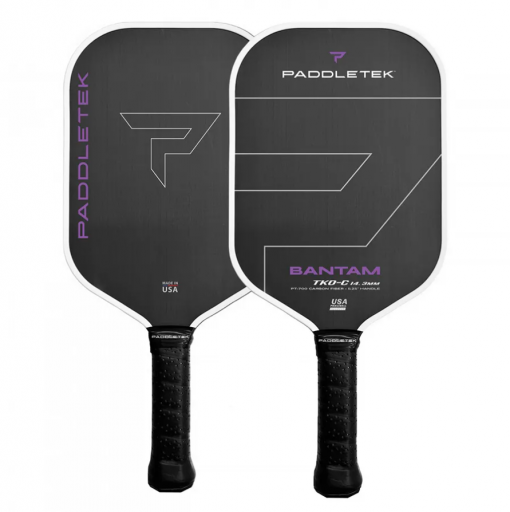 Vợt Pickleball Paddletek Bantam TKO-C 14.3mm Black White Limited Màu Đen Trắng