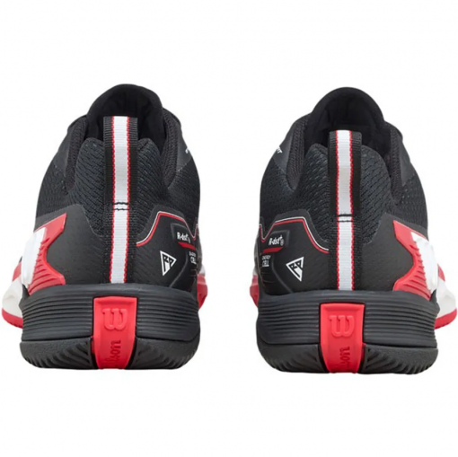 Giày Tennis Pickleball Nam Wilson Men's Rush Pro 4.5 Black Red WRS334330 Màu Đen Phối Đế Đỏ - Ảnh 6