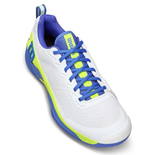Giày Tennis/pickleball Nam Wilson Men's Rush Pro 4.5 White Blue Yellow WRS336680 Màu Trắng Phối Vàng Xanh Pastel - Ảnh 5