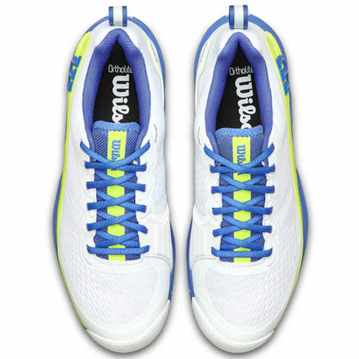 Giày Tennis/pickleball Nam Wilson Men's Rush Pro 4.5 White Blue Yellow WRS336680 Màu Trắng Phối Vàng Xanh Pastel - Ảnh 6