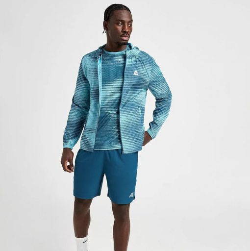 Áo Khoác Gió Nam Montirex Peak All Over Print Windbreaker Blue Jacket Màu Xanh Pastel Form Âu - Ảnh 3