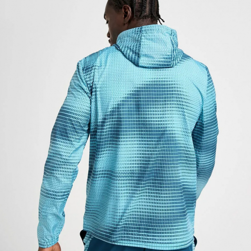 Áo Khoác Gió Nam Montirex Peak All Over Print Windbreaker Blue Jacket Màu Xanh Pastel Form Âu - Ảnh 4