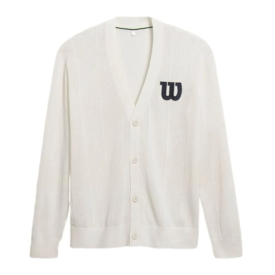 Áo Cardigan Nam Wilson Essex White WM00475431GYCXS Màu Trắng Logo Đen