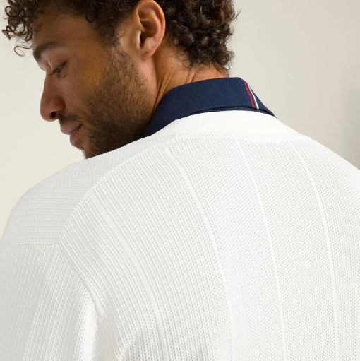 Áo Cardigan Nam Wilson Essex White WM00475431GYCXS Màu Trắng Logo Đen - Ảnh 5