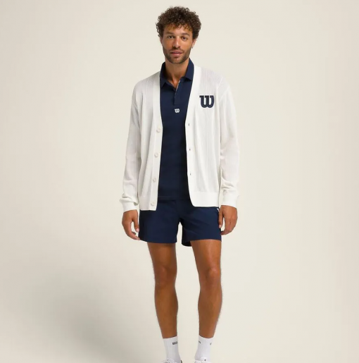 Áo Cardigan Nam Wilson Essex White WM00475431GYCXS Màu Trắng Logo Đen - Ảnh 6
