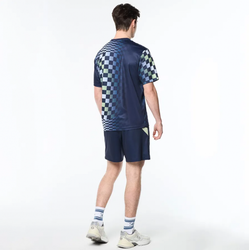 Bộ Quần Áo Cộc Tay Nam Sergio Tacchini Tennis Pickleball Top Màu Xanh Navy - Ảnh 6
