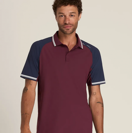 Bộ Quần Áo Cộc Tay Nam Wilson Men's Pro Tour Red Màu Đỏ Nâu Phối Xanh Navy - Ảnh 3