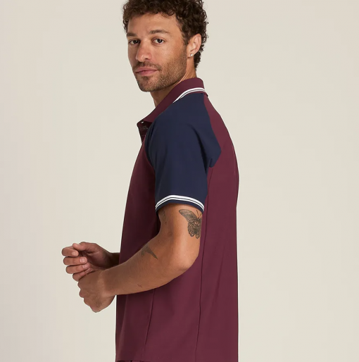 Bộ Quần Áo Cộc Tay Nam Wilson Men's Pro Tour Red Màu Đỏ Nâu Phối Xanh Navy - Ảnh 4