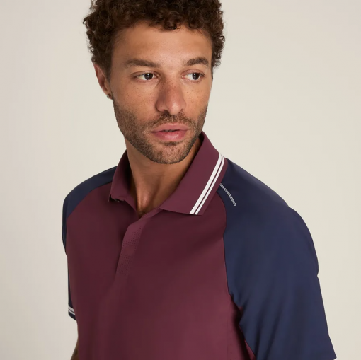 Bộ Quần Áo Cộc Tay Nam Wilson Men's Pro Tour Red Màu Đỏ Nâu Phối Xanh Navy - Ảnh 5