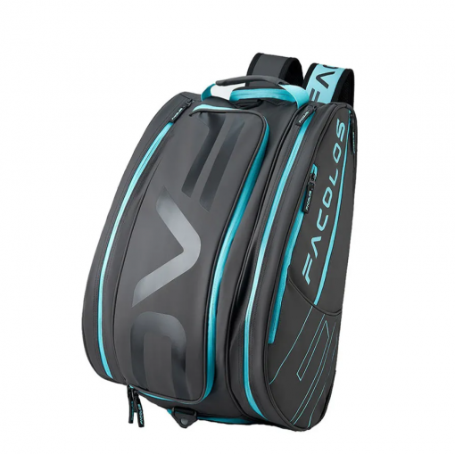 Balo Pickleball Facolos Elite Backpack Cyan Blue Màu Đen Phối Xanh