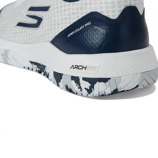 Giày Tennis/Pickleball Nam Skechers Viper Court Pro Navy White 9848247 Màu Trắng Phối Xanh Navy - Ảnh 5