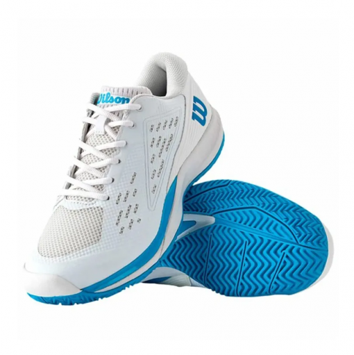 Giày Tennis Pickleball Wilson Intrigue Pro Ace White Blue WRS335900 Màu Trắng Phối Xanh - Ảnh 2