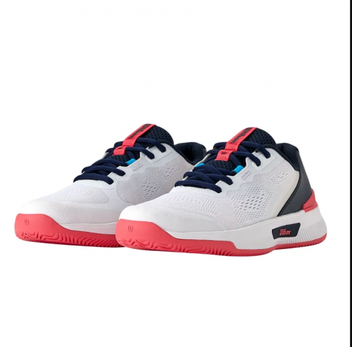 Giày Pickleball/Tennis Nữ Wilson Intrigue Pro Women's White/ Red Navy Blaze WRS335840 Màu Trắng Phối Đỏ Hồng