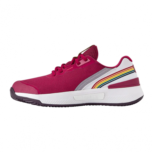 Giày Pickleball Tennis Nữ Wilson Intrigue Pro Omni Tennis Club Beaujolasis/White/Plum WRS337500 Màu Đỏ Phối Trắng - Ảnh 2
