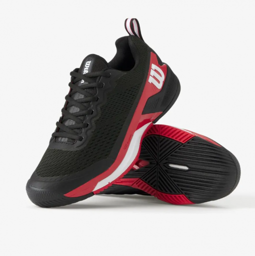 Giày Pickleball Tennis Nam Wilson Men's Rush Pro Black Red 4.5 WRS334330U Màu Đỏ Phối Đen - Ảnh 2