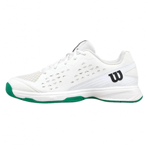 Giày Pickleball Tennis Wilson Rush Pro L Shoes White Green Màu Trắng Phối Đế Xanh Lá