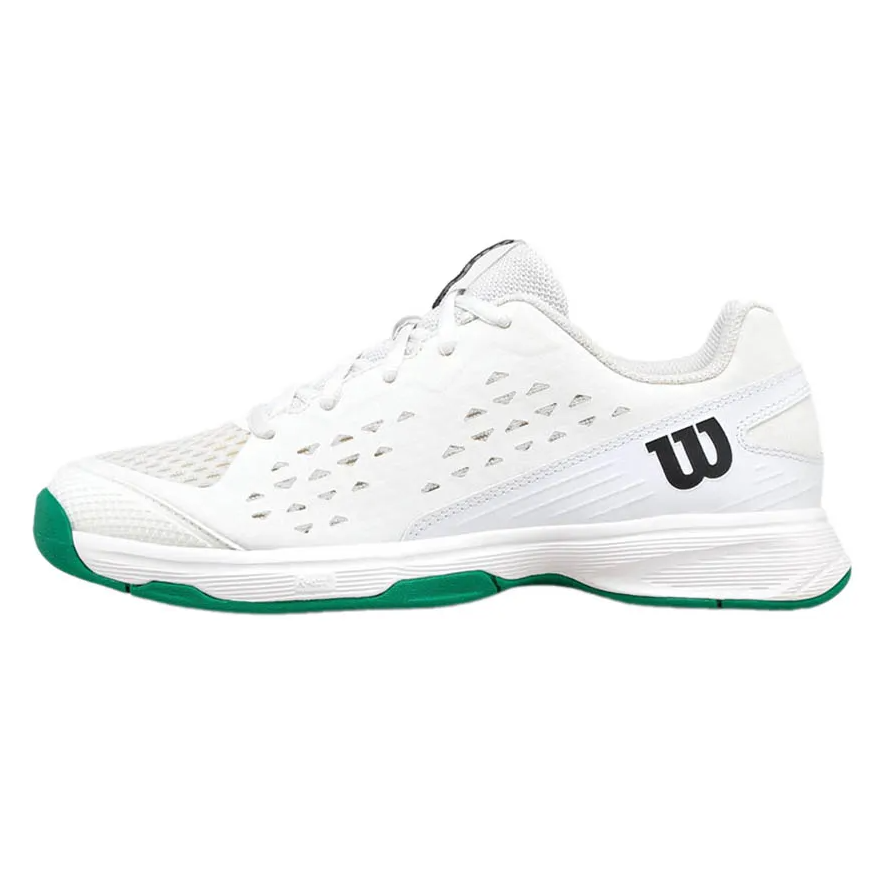 Giày Pickleball Tennis Wilson Rush Pro L Shoes White Green Màu Trắng Phối Đế Xanh Lá