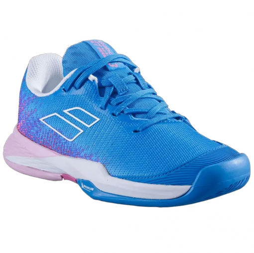Giày Tennis/Pickleball Nữ Babolat Jet Mach 3 All Court Junior Màu Xanh Blue - Ảnh 2