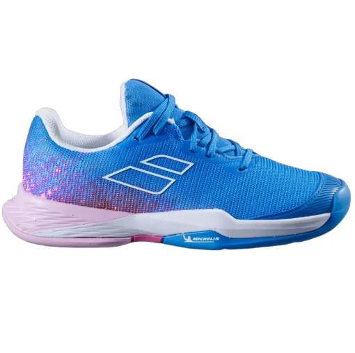 Giày Tennis/Pickleball Nữ Babolat Jet Mach 3 All Court Junior Màu Xanh Blue - Ảnh 3
