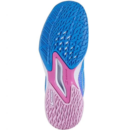 Giày Tennis/Pickleball Nữ Babolat Jet Mach 3 All Court Junior Màu Xanh Blue - Ảnh 4