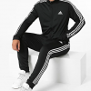 Set Thể Thao Nam Adidas Primegreen Essentials 3-Stripes Track Suit Black GK9651 Màu Đen