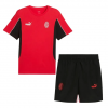 Set Quần Áo Cộc Tay Nam Puma AC Milan Ftblarchive Màu Đỏ Phối Đen (Form Âu)