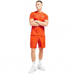 Bộ Tennis Pickleball Nam Under Armour Camiseta Launch Red Orange Màu Đỏ Cam Phối Họa Tiết