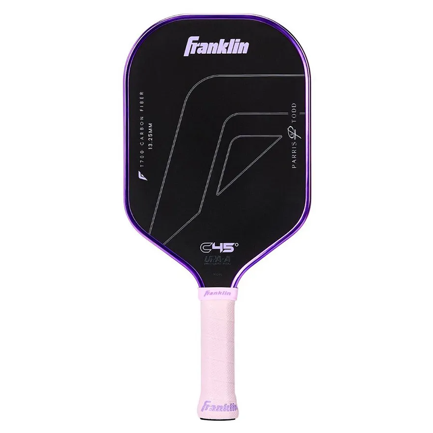 Vợt Pickleball Franklin C45 Parris Todd Black Purple 13.25mm Màu Đen Phối Viền Tím