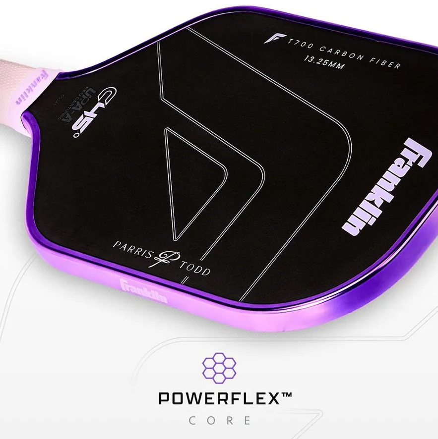 Vợt Pickleball Franklin C45 Parris Todd Black Purple 13.25mm Màu Đen Phối Viền Tím - Ảnh 6