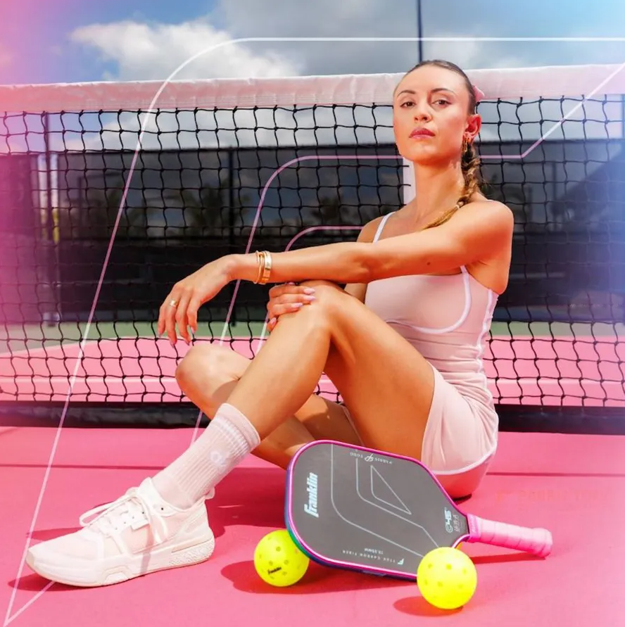 Vợt Pickleball Franklin C45 Parris Todd Black Pink 13.25mm Màu Đen Phối Viền Hồng - Ảnh 6