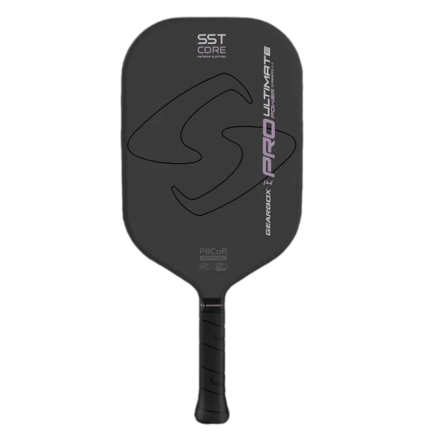 Vợt Pickleball Gearbox Pro Ultimate Power Black Purple 14mm Màu Đen Phối Tím Pastel