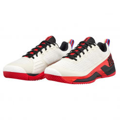Giày Tennis Pickleball Nam Wilson Rush Pro 4.5 Men's Tennis Shoes  White Red Black WRS336670U Màu Trắng Phối Đỏ Đen