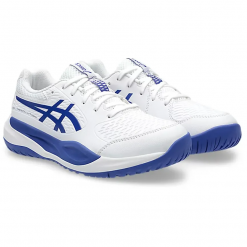 Giày Thể Thảo Tennis Pickleball Nữ Asics Gel-Resolution X GS White Blue1044A081 100 Màu Trắng Phối Xanh Dương