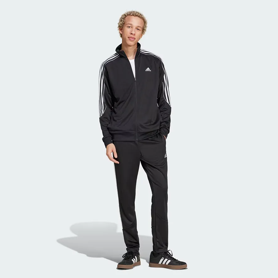 Bộ Thể Thao Nam Adidas 3-Stripes Doubleknit Track Suit Black IX1277 Màu Đen Sooc Trắng - Ảnh 5