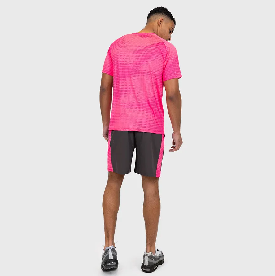 Bộ Thể Thao Nam Pickeball Tenis Montirex Peak Print Màu Hồng Phối Đen (Form Âu) - Ảnh 3