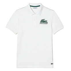 Áo Polo Nam Lacoste Men's Cotton Mini-Piqué White Green PH5076-00 Màu Trắng Logo Xanh Lá