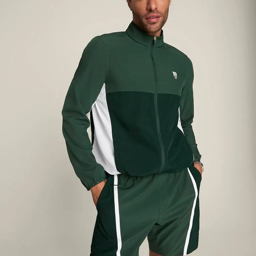 Bộ Thể Thao Nam Tennis Pickleball Wilson OG Tour Short Lined Màu Xanh Green - Ảnh 4