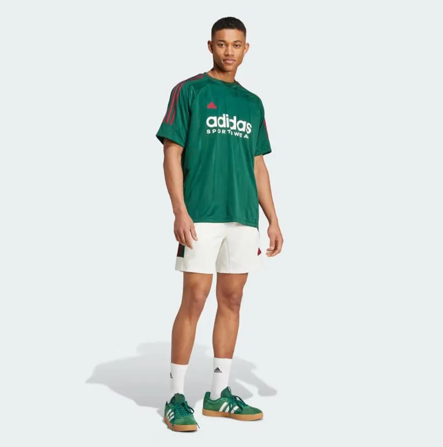 Bộ Thể Thao Nam Adidas House Of Tiro Nations Pack Tee Sport Dark Green/ White Short Màu Xanh Trắng (Form Âu)