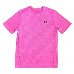 Áo Thun Thể Thao Pickleball Nam Under Armour Geo Tessa Vent T-Shirt Pink Màu Hồng (Form Âu)