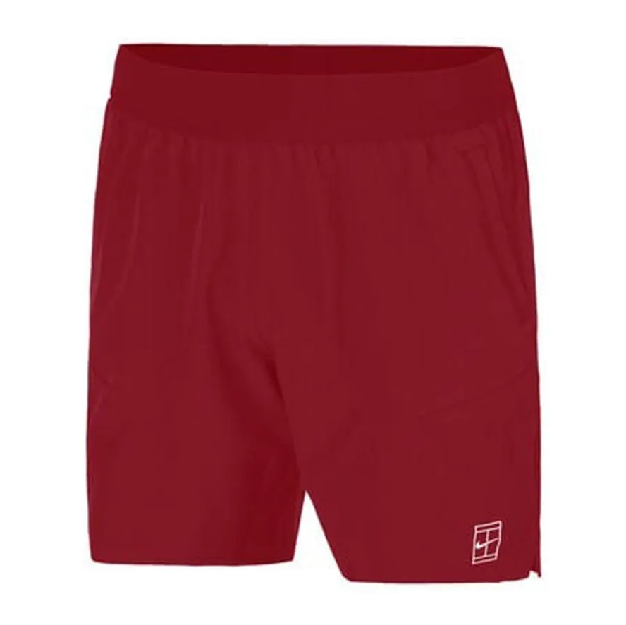 Set Quần Áo Thể Thao Tennis Pickleball Nam Nike Court Advantage Red Màu Đỏ Phối Cam Be Form Âu - Ảnh 2