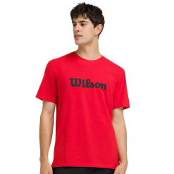 Áo Thun Nam Wilson Easy Street Tee Red Tshirt Màu Đỏ Chữ Đen